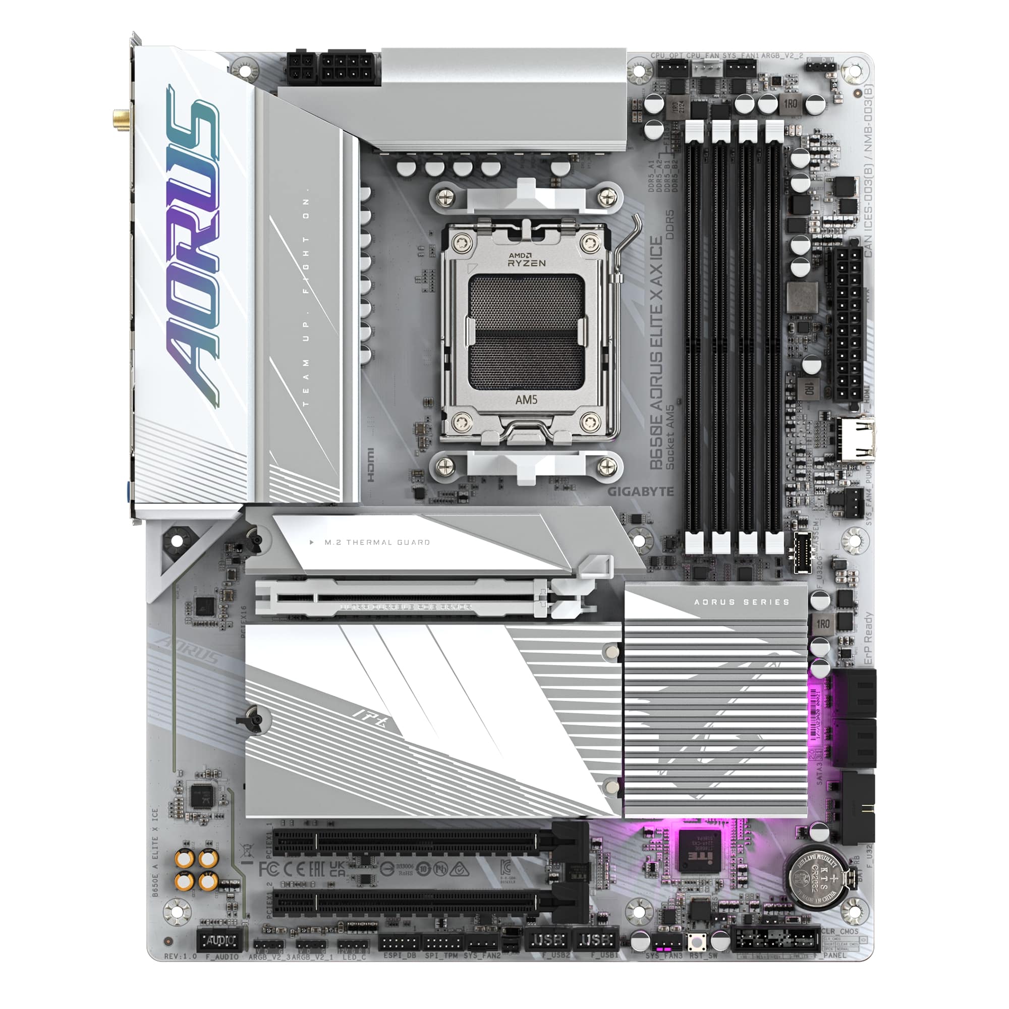 Материнська плата Gigabyte B650E Aorus Elite X AX Ice Socket AM5